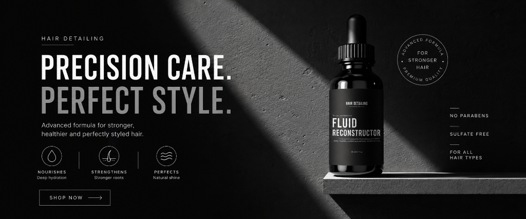 Hair Detailing Fluid Reconstructor Banner